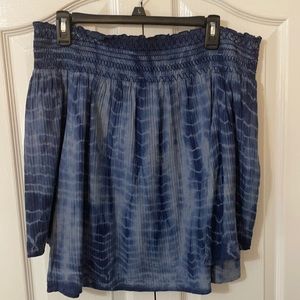 Blue off the shoulder top